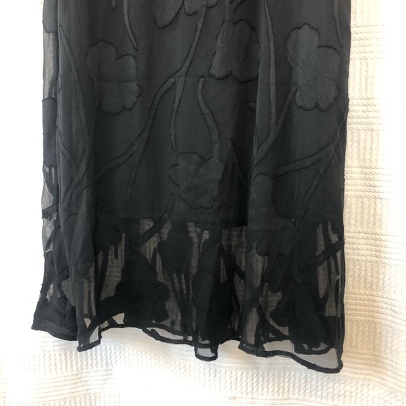 MSGLAMOR Ruffle Flutter Lace Maxi Dress Black NWT. Women’s sz Small - Picture 6 of 14